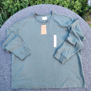 Goodfellow & Co Olive Green Crewneck Waffle Knit Sweater